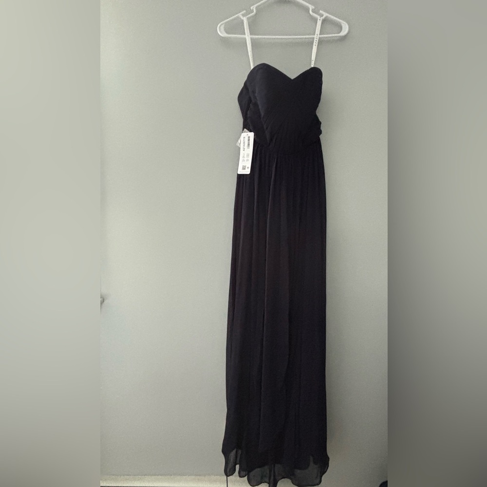 Elegant Navy Strapless Dress